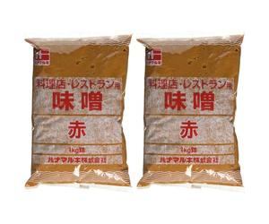 Hanamaruki Ryoriten Aka Miso Paste (1 kg), 1000 Gram (Pack of 2)