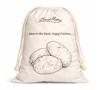 HanaMoon Potato Storage Bag - 1 Large Cotton Bag (40×30 cm) - Keep Potatoes Fresh, Breathable & Reusable - Light-Blocking Storage Sack for Longer Shelf Life