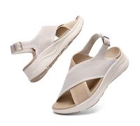 Hanani Womens Orthopedic Sandals Adjustable Strap Sandals Arch Support Ladies Summer Wedge Slingback Sliders Platform Walking Shoes Washable Slide Sport Girls Casual Thick Bottom Beach Shoes