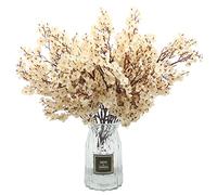 Hananona 10 Pcs Babys Breath Artificial Flowers Real Touch Fabric Cloth Fake Off White Flowers Silk Plants for Home Decor Indoor Floral Arrangement Table Centerpieces Festival Party Decor (White, 10)