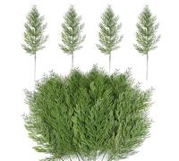 Hananona Artificial Pine Branches,40 Pcs Christmas Faux Cedar Stems, Artificial Faux Cedar Branches, Fake Christmas Greenery Pine Picks for Wreath Craft DIY Home Kitchen Decorations (40, Green)