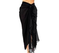 Hanaoops Women Beach Pareos Sarong Bikini Cover Ups Beachwear Long Swimsuit Cover Up Tassel Beach Dress for Women Bathing Wrap Skirt
