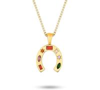 Hanary Gold Color Cute Summer Essentials Lucky Horseshoe Pendant Cool Horse Necklaces Jewelry Accessories Coolest Romantic Gifts for Women Country Teen Girls Her Trendy Stuff