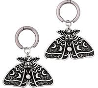 Hanary Luna Moth Dangle Drop Earrings, Moon Phase Moth Charm Pendant Earrings