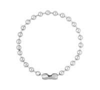 Hanary Y2k Aesthetic Emo Silver-tone 40cm Beaded Chain Necklace, Ball Chain Necklace for Women, Grunge Punk Jewelry, Christmas Jewelry Gift