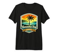 Hanauma Bay Oahu North Shore Hawaii Sunset Palm Beach Premium T-Shirt