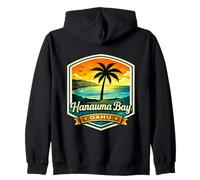 Hanauma Bay Oahu North Shore Hawaii Sunset Palm Beach Zip Hoodie