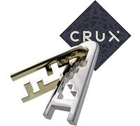 Hanayama and Crux Cast Keyhole Puzzle - Level 4 of 6 - Fairly Hard - Includes Crux Sticker
