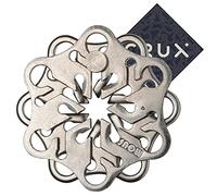 Hanayama Cast Snow Puzzle - Level 2 of 6 - Quite Difficult - Includes Crux Sticker