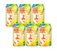 Hanayoi Chu-Hi Japanese Sparkling Alcoholic Beverage, Shochu High, Liquor, Fruity Low-Alcohol Refreshment, 350ml Cans, 3% ABV,Multipack (6 Cans, Pineapple)