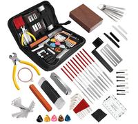 hanbangabc 72PCS Guitar Tool Kit,Professional Repairing Maintenance Kit for Electric Guitar, Ukulele, Bass Banjo & Other Stringed Instruments Beginner Professionals Luthier Easy Use