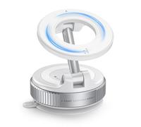 HanCenDa Vacuum Magnetic Car Phone Holder for Magsafe White, [89+LBS Strongest Suction & 2400gf Strongest Magnetic] 360° Adjustable Car Phone Mount for Gym/Mirror, Cell Phone Holder for iPhone 16 15