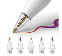 HanCenDa XCD-717 Upgraded Pencil Tips for Apple Pencil 1st/2nd Generation & Logitech Crayon, 0.78mm Fine Point, Precise Control, 6 Pack, White