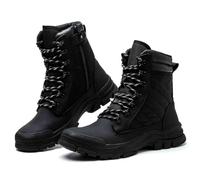 HANCHE High-topped Work Safety Shoes, Anti-Smash and Anti-Puncture Labour Insurance Shoes, Steel-toed Footwear, Lightweight Adventure Protection Sneakers(10.5)