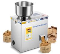 Hanchen 1-200g Powder Filling Machine Digital Control Particle Filling Machine with Foot Pedal Weighing and Packaging Machine Powder Filler Automatic Particle Dispenser Machine for Powder Grain Seed