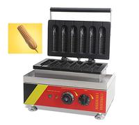 Hanchen Muffin Hot Dog Maker Baker Commercial Hot Dog Machine 6 PCS Corn Shape No-Stick Waffle Maker for American Corn Dog |Muffin Sausage Waffles NP-529 with CE 220V