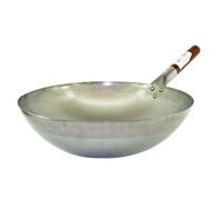 Hancock London Wok 13" (33cm) Commercial Quality Carbon Steel Round Base Deep Wok