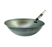 Hancock London Wok 13" (33cm) Rolled Edge Round Based Carbon Steel Wok
