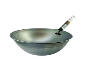 Hancock London Wok 13" (33cm) Rolled Edge Round Based Carbon Steel Wok