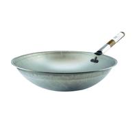 Hancock London Wok 14" (36cm) Rolled Edge Round Based Carbon Steel Wok