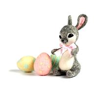 Hancool Needle Felting Kit for Beginners Cute Bunny Rabbit & Easter Eggs Wool Felted 3D Animal DIY Crafts All in 1 Set