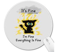 Hancynir Black Cat Small Mouse Pad, Funny Mousepad for Desk Accessories, Cute Mouse Pads with Non-Slip Rubber Base, Mouse Mat for Laptop Gaming Computer Wireless Mouse Home Office Supplies Decor