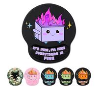Hancynir Ergonomic Mouse Pad with Wrist Support, Cute Funny Gel Mouse Pads Wrist Rest, Dumpster on Fire Comfortable Computer Mousepad for Gaming Laptop Work Home Desk Accessories Office Supplies Decor
