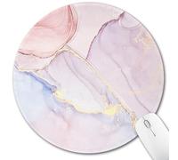 Hancynir Small Marble Mouse Pad, Round Mousepad with Non-Slip Rubber Base, Mouse Pads for Desk Accessories Wireless Mouse Laptop Gaming Computer Travel Work Office Supplies Decor, 8.6 x 8.6 Inch