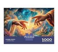 Hand 1000Pieces JigsawPuzzleCreation of Adam ForAdults Challenging LargePiecePuzzles Age12+byth EducationalGames Fun, Challenging 38x26cm/1000pcs