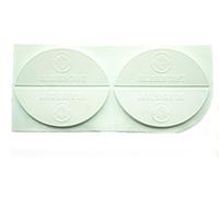 HAND® 2 Pairs of White Rubber Shoe & Boot Repair Heel Soles - 90 x 35 mm