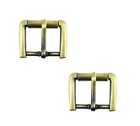 HAND® 2 PCS 1" Vintage Gold Square Metal Buckles - 36 x 28 mm - for Belts, Bags and Shoes