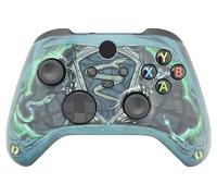 Hand Airbrushed Fade Custom Controller Compatible with Xbox Series X/S & Xbox One (Series X/S Green Snake)