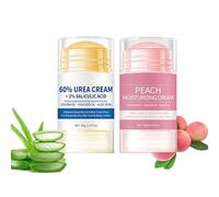 Hand and Foot Repair Cream - Repair for Cracked Heels & Calluses | Deep Moisturizer for Dry Feet, Hands, Elbows Lightweight Non-Greasy Fast-Absorbing, Peach Urea 2PC Set. (2PCS)