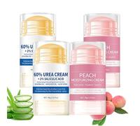 Hand and Foot Repair Cream - Repair for Cracked Heels & Calluses | Deep Moisturizer for Dry Feet, Hands, Elbows Lightweight Non-Greasy Fast-Absorbing, Peach Urea 2PC Set. (4PCS)