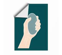 Hand and Mirror Minimalist Unframed Wall Art Print A1 (84.1×59.4cm), Wall Decor for Living Room, Bedroom, Office & Home, Art Gift