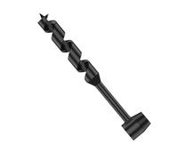 Hand Auger Wrench Wood Drill Manual Tool for Shelter Building Hiking Camping 25x260mm, Black