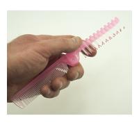 HAND Baby Pink Small Folding Travel Pocket Brush Combs - 10 cm Long Folded Size - Set of 2