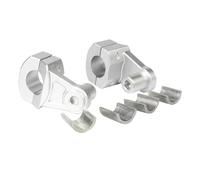 Hand Bar 28mm 22mm Motorcycle CNC Handlebar Riser Bar Handle Clamp AdapterUniversal 7/8" 1-1/8 Pit Dirt Bike Motorbike Off Road Handlebar Riser(2pieces sliver)
