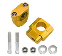 Hand Bar For Dirt For Pit For Bike Motocross Accessories 1-1/8" 28mm CNC Motorcycle HandleBar Bar Mount Clamp Riser Adaptor Handlebar Riser(M10 Gold)