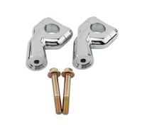 Hand Bar Motorcycle Accessories Handlebar Bar Riser Clamps Adapter For Speed For Twin For Black Raise The Handlebars For Triumph For Bobber T100 T120 Handlebar Riser(Silver)