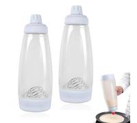 Hand Batter Dispenser,1000ml Manual Batter Mixing Bottle,Pancake Batter Mix Bottle,Dispenser Stainless Steel Stirring Ball Pancake Crepe Batter Mixing Tool Cake Pie Kitchen Accessories (2)