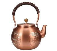 Hand-Beaten Copper Teapot, 1.6L Capacity, Uncoated Boiling Kettle Tea Set, Durable and Elegant Design for Home Brewing
