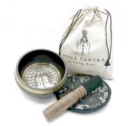 Hand Beaten & Engraved Singing Bowl Gift Set 14Cm Yogi Gold