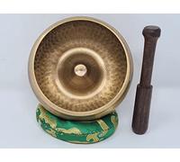 , Hand Beaten Lingam Tibetan Singing Bowl Set, Easy to play with New Dual -End Striker and Cushion, Creates Beautiful Sound for Holistic Healing, Meditation (Lingam 11.5cm)