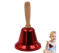 Hand Bell | 12 X 6.3 Cm Decorative Bells | Rustic Bells With Wooden Handle | Sonaglio Classic For Table, Fireplace, Shop And Parties | Decorative Accessory Affic