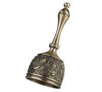Hand Bell Brass Dinner Call Bells Loud Service Ringing Bell Tibetan Handbells for Meditation Seniors Bedside Musical Teaching Classroom
