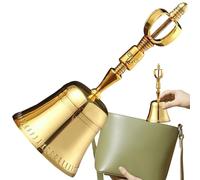 Hand Bell,Brass Hand Call Bells - Ringing Instrument Ritual Tool for Home Dinner School Church Temple Altar Classroom Christmas