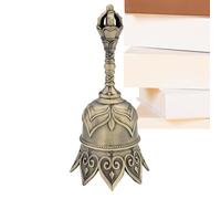 Hand Bell - Brass Loud Chime Instrument | Teacher Bell Noisemaker, Vintage Metal Design for Producing Clear Ringing Sound During Classroom Management and Signaling Tool for Restaurant Service Events