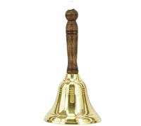 Hand Bell - Call Bell Perfect for Wedding Bell,Games Bell, Schools Bell, Reception Desks and Religious Ceremonies, and Events - Handcrafted in India (3.12 Inch Diameter, 7 Inch Height)(4 inch)