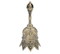 Hand Bell | Classic Brass Metal Construction 12x5x5cm Strong Captivating Chime 96g - Vintage Instrument Sounder | For Cowbell Classroom Restaurant Church Wedding Meditation Event